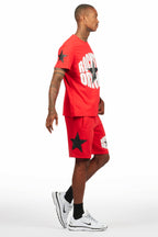 States Red/White Short Set