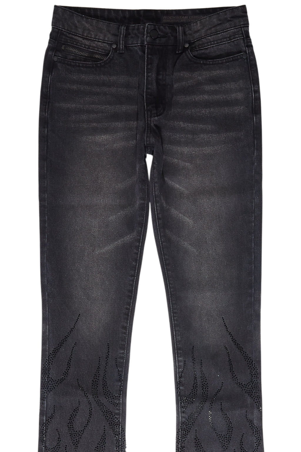 Machete Dark Grey Stacked Flare Jean