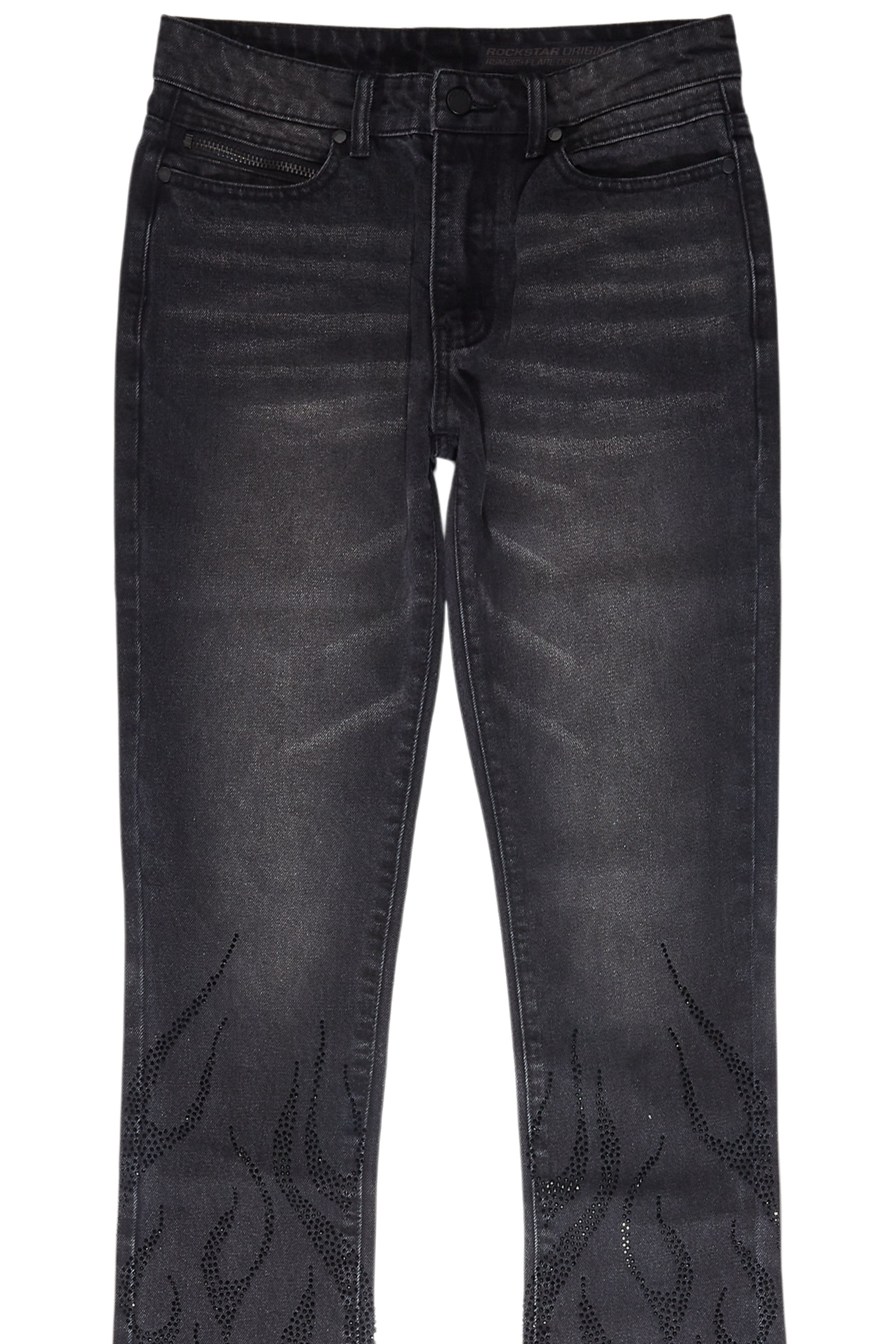Machete Dark Grey Stacked Flare Jean