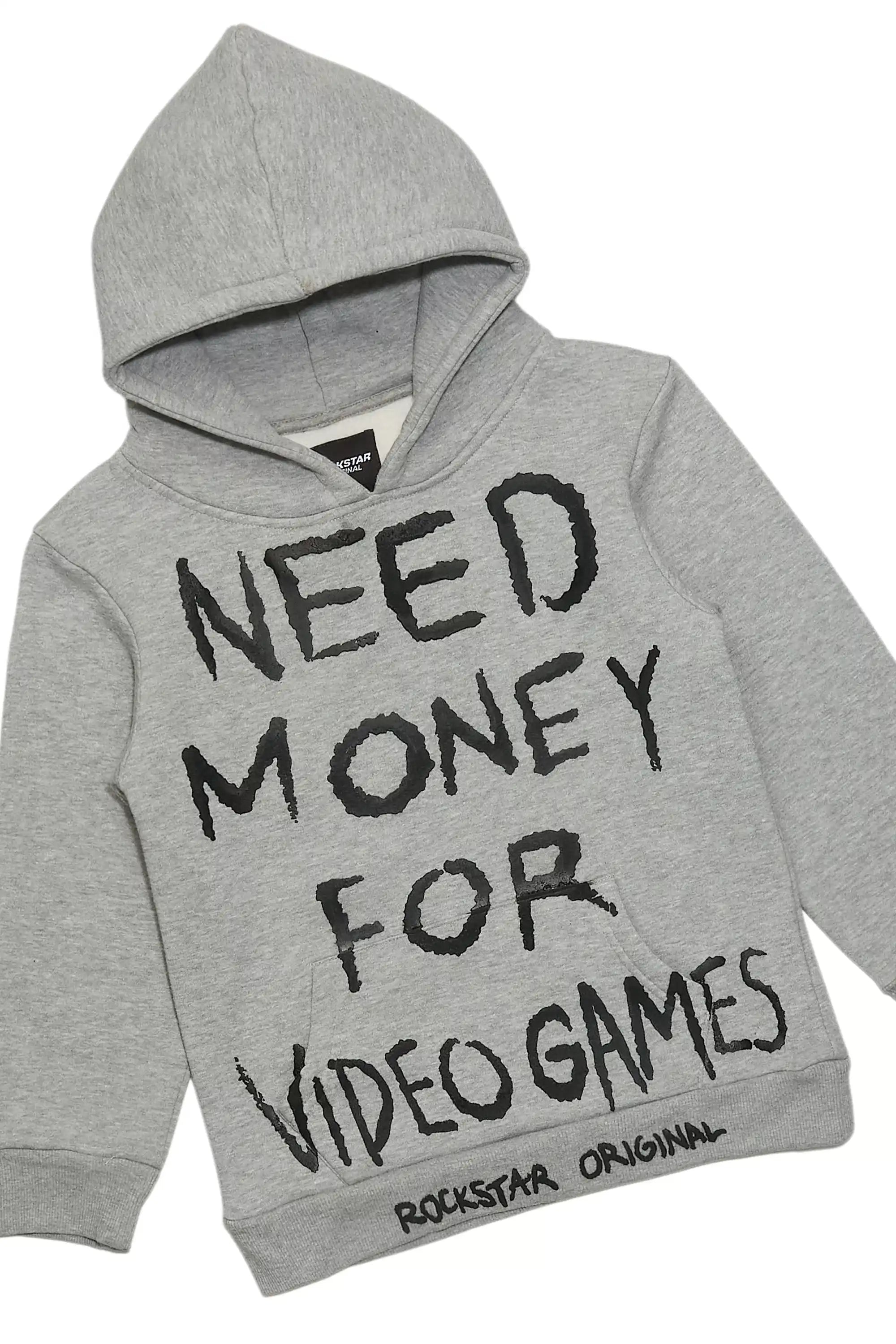 Boys M4 Video Games Grey/Black Stacked Flare Track Set