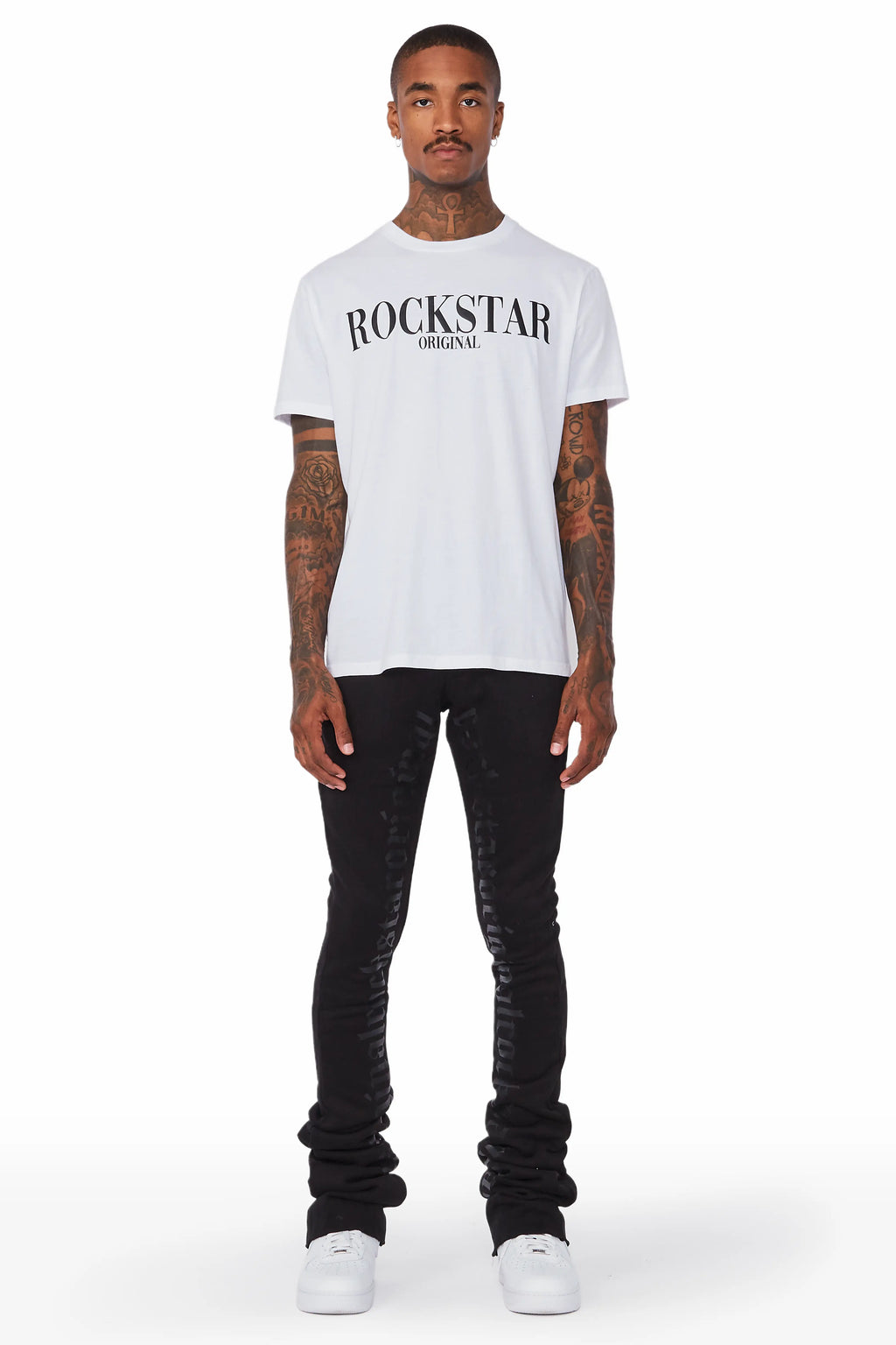 Callie Black Super Stacked Pants