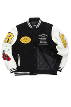 Boys Eisen Black/White Varsity Jacket