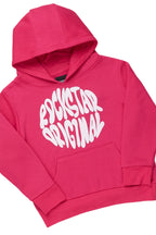 Girls Aria Fuchsia Hoodie Stacked Flare Track Set
