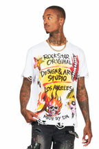 Soweto White Oversized Graphic T-Shirt