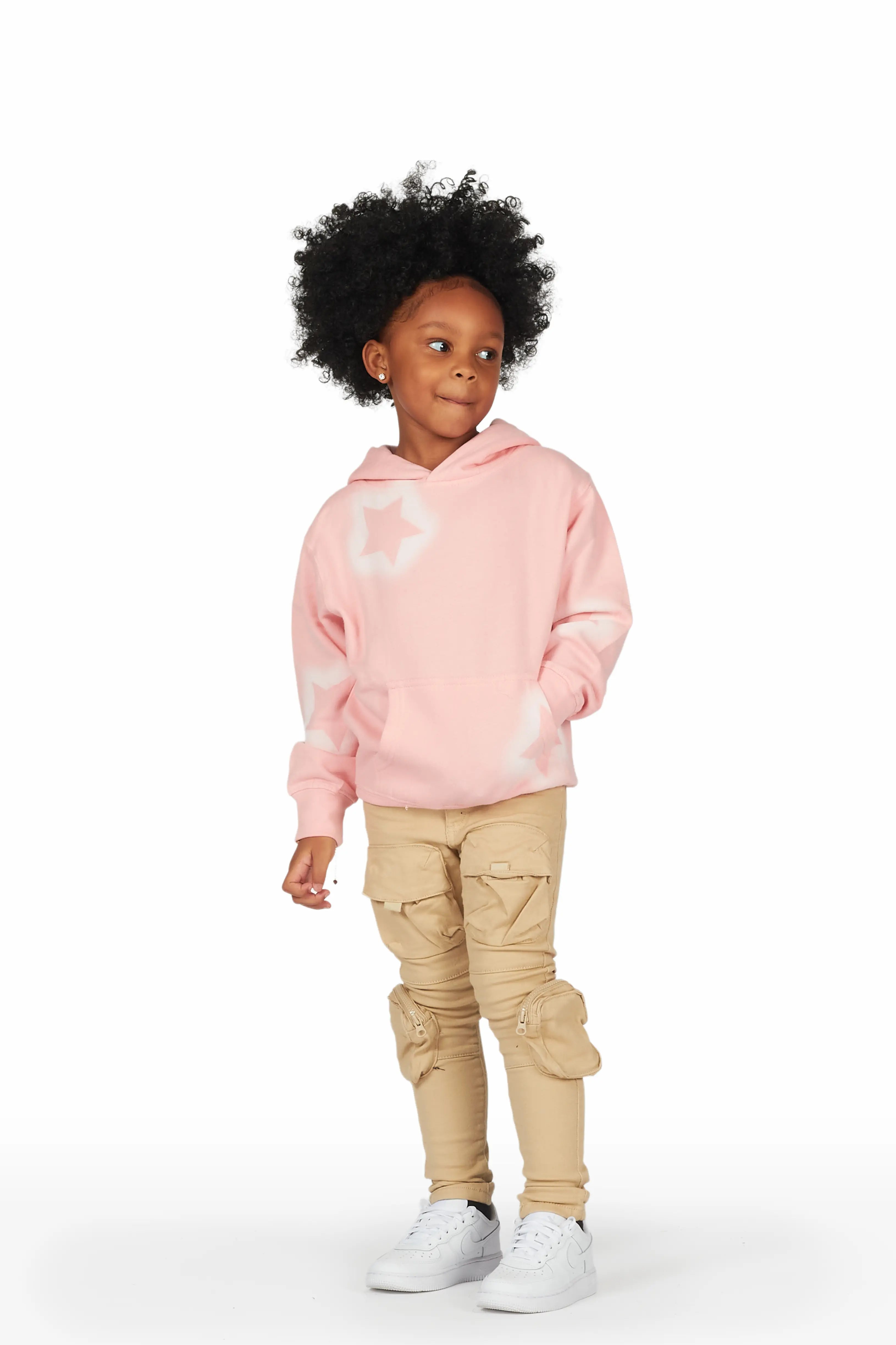 Girls Abby Pink Hoodie/Cargo Jean Set