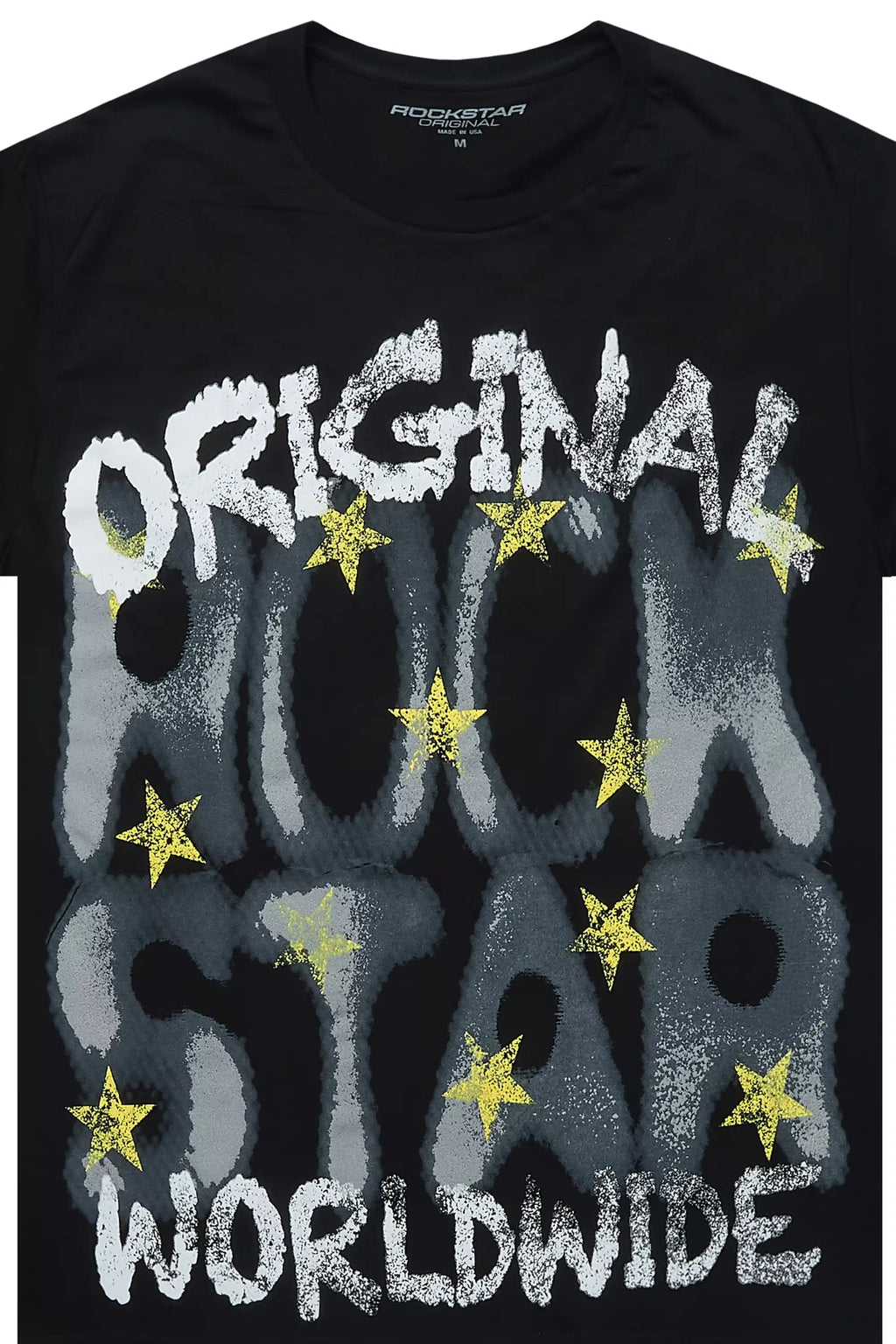 Xaerys Black Oversized Graphic T-Shirt