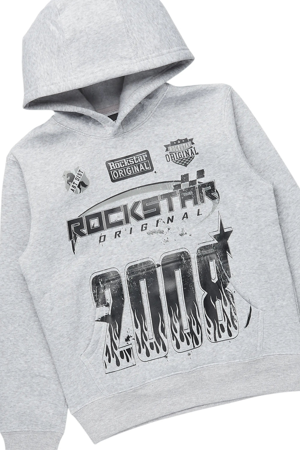 Boys Amos Grey Hoodie/Stacked Flare Jean Set