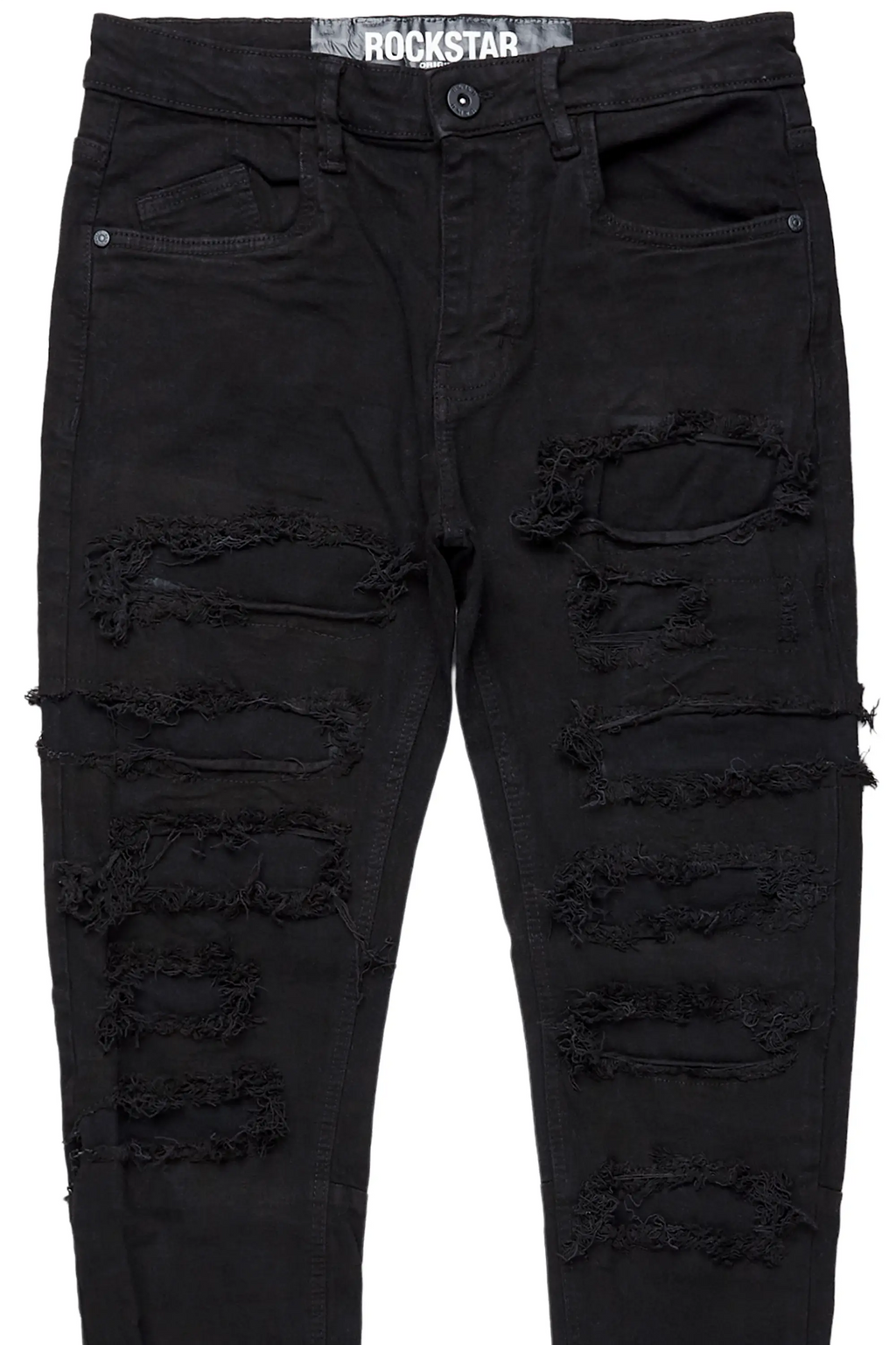 Dalit Jet Black Under Patch Skinny Fit Jean