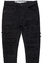 Dalit Jet Black Under Patch Skinny Fit Jean