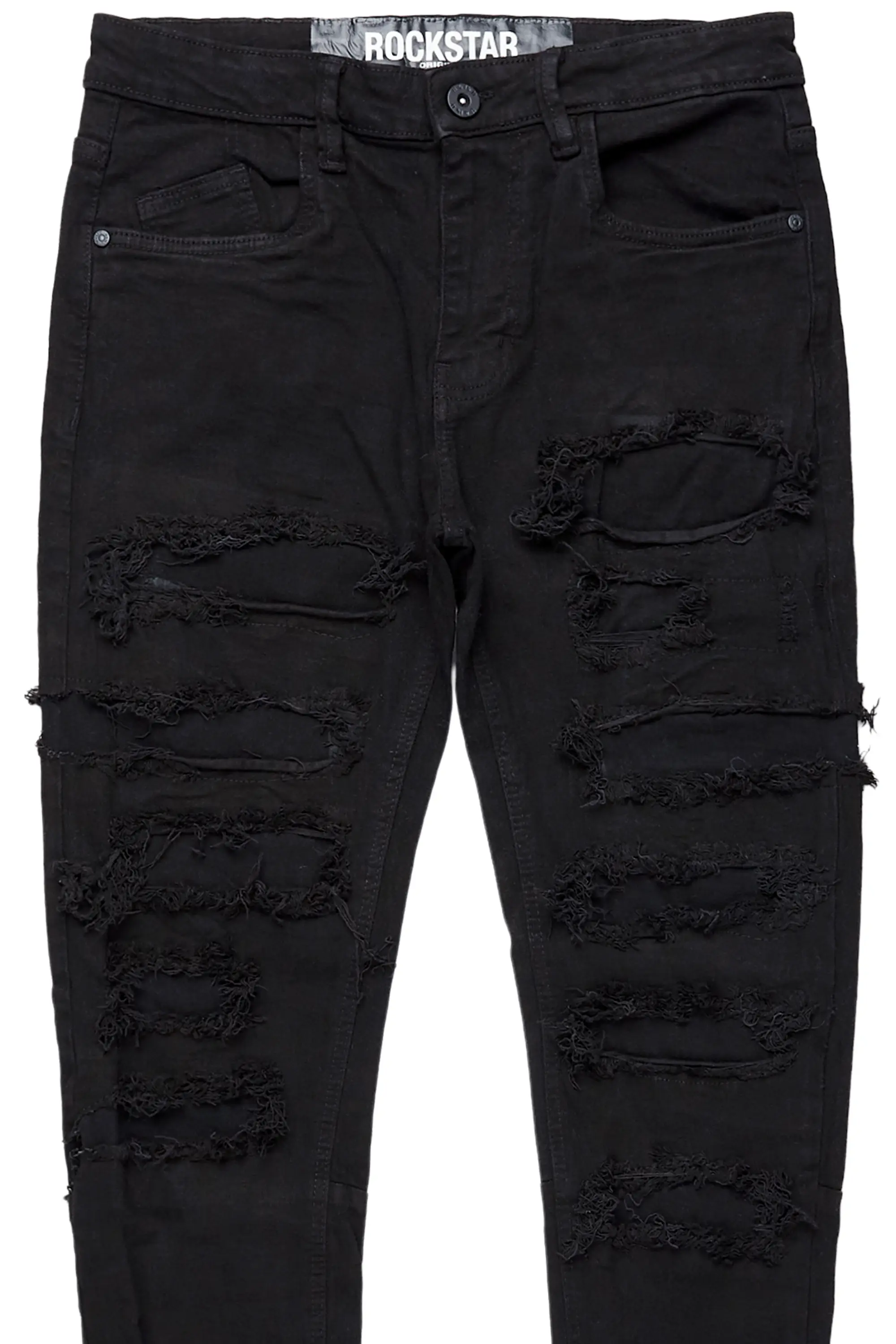 Dalit Jet Black Under Patch Skinny Fit Jean