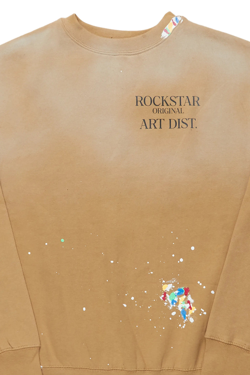 Rockstar Art Dist. Beige Crewneck