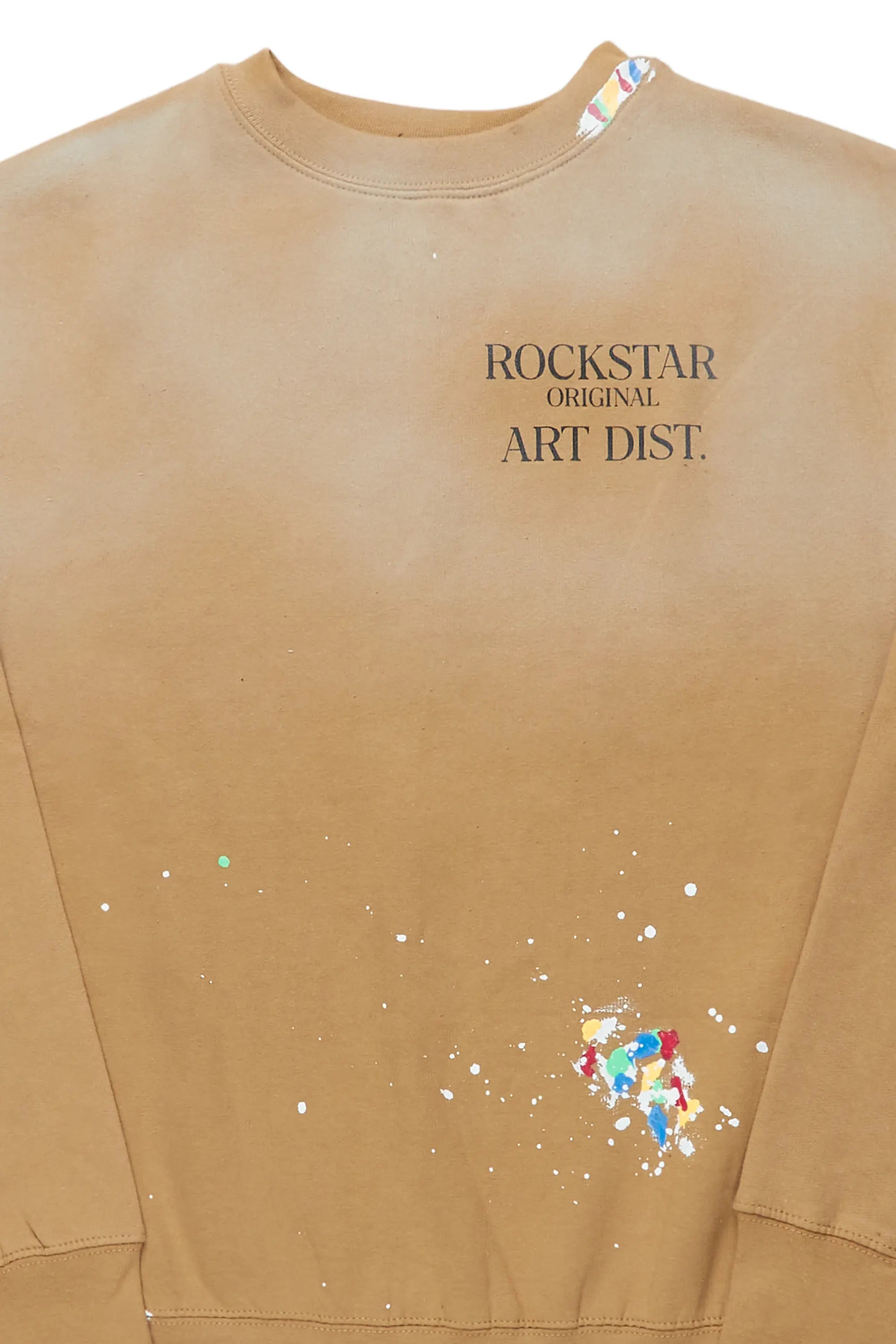 Rockstar Art Dist. Beige Crewneck