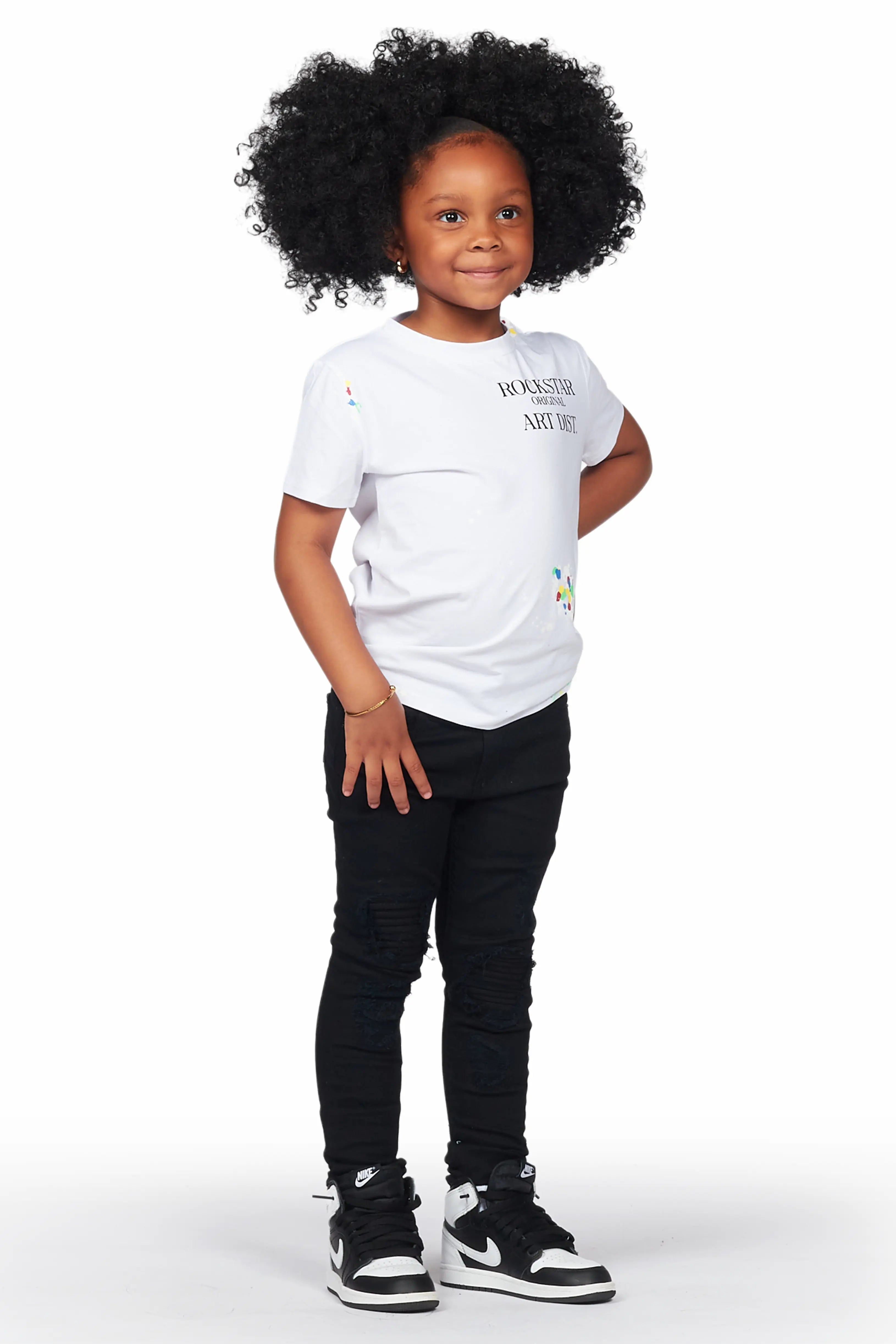 Girls Hadia Black Ripped Skinny Jean