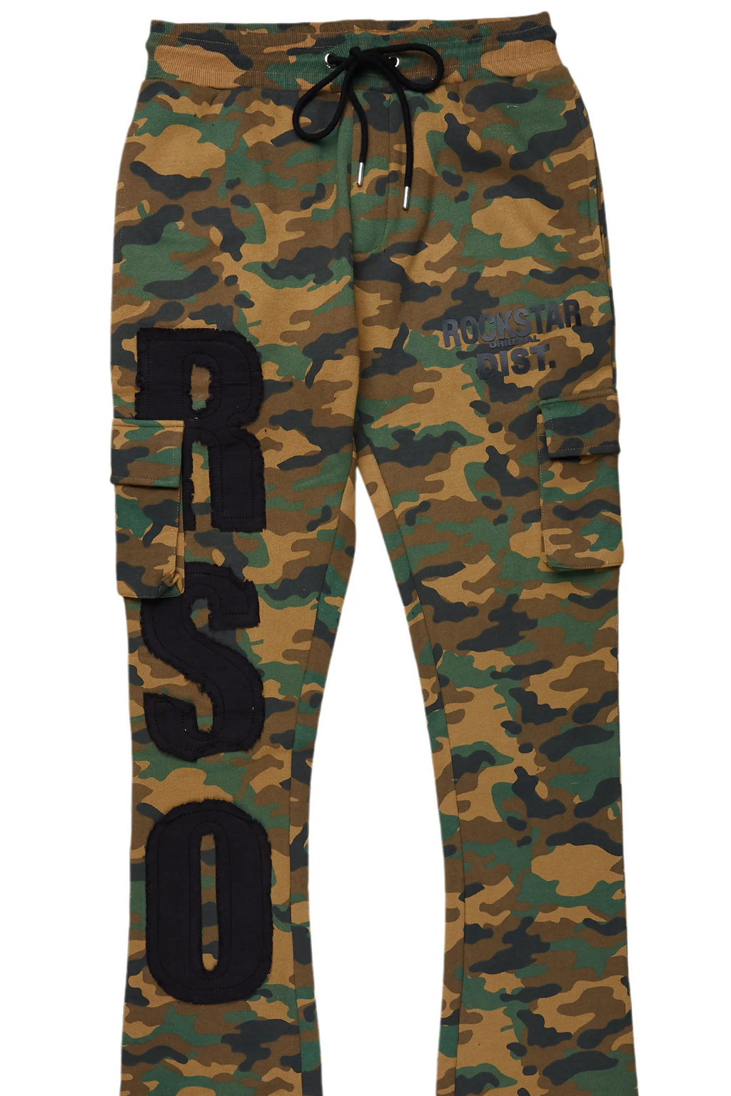 Boys Admir Faded Camo Stacked Flare Pant