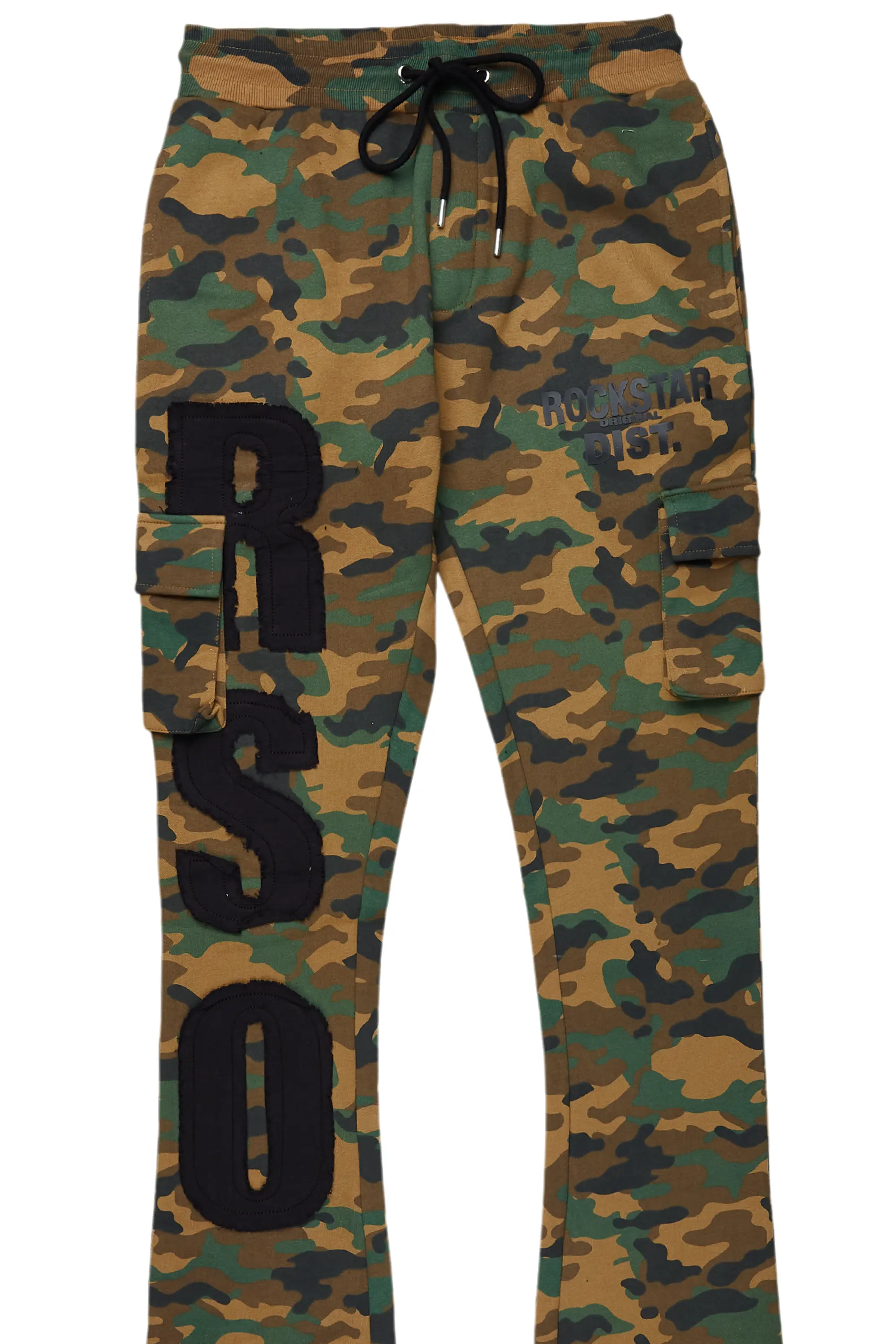 Boys Admir Faded Camo Stacked Flare Pant