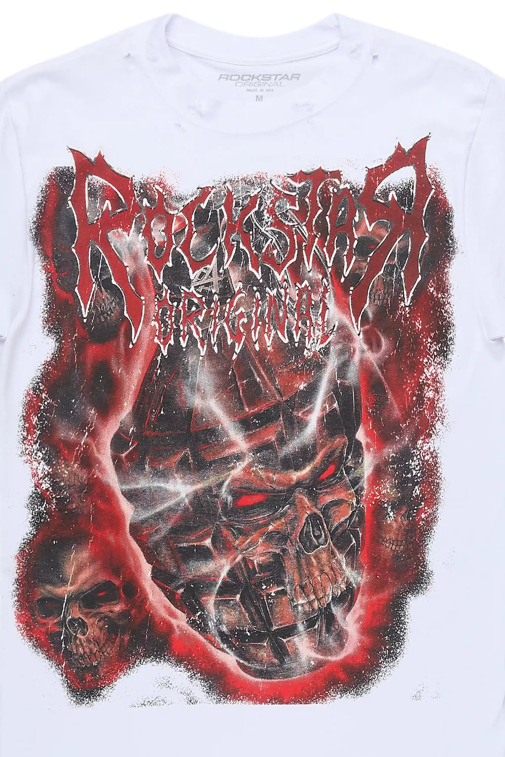 Torrez White/Multi Oversized Graphic T-Shirt