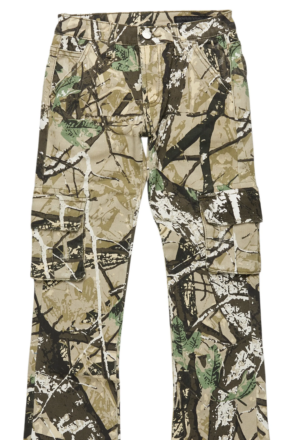Boys Kirrem Tree Camo Stacked Flare Jean