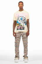 Kip Vintage Sand Graphic T-Shirt/Zierry Multi Tapestry Jean Bundle