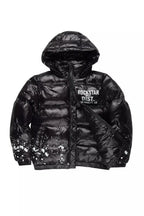Boys Raffer Black Puffer Jacket