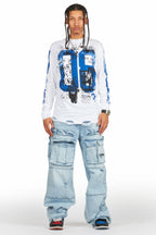 Grill White Long Sleeve Graphic T-Shirt