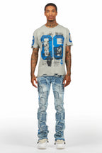 Grill Grey T-Shirt/Stacked Flare Jean Set