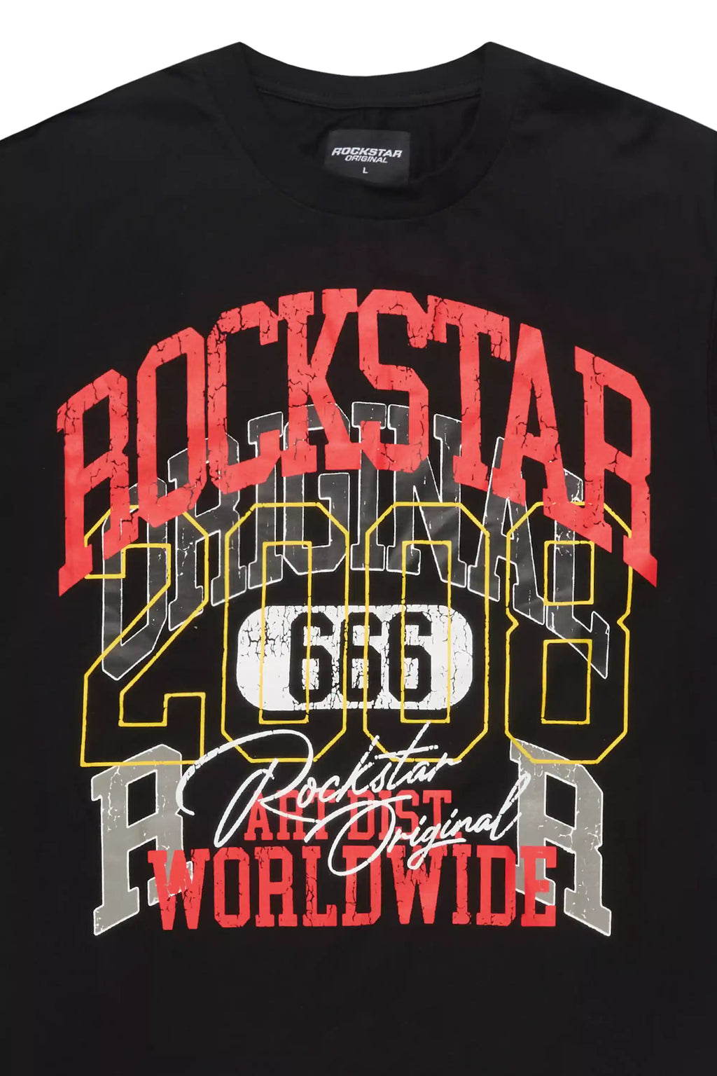 Santie Black Oversized Graphic T-Shirt