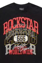 Santie Black Oversized Graphic T-Shirt