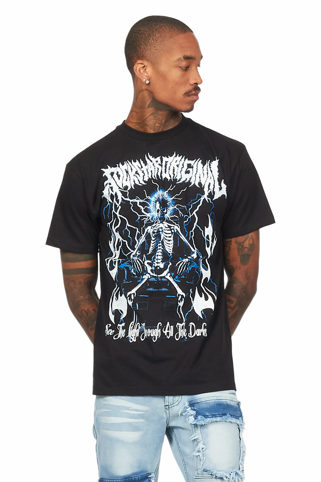 Deathrown Black Graphic T-Shirt