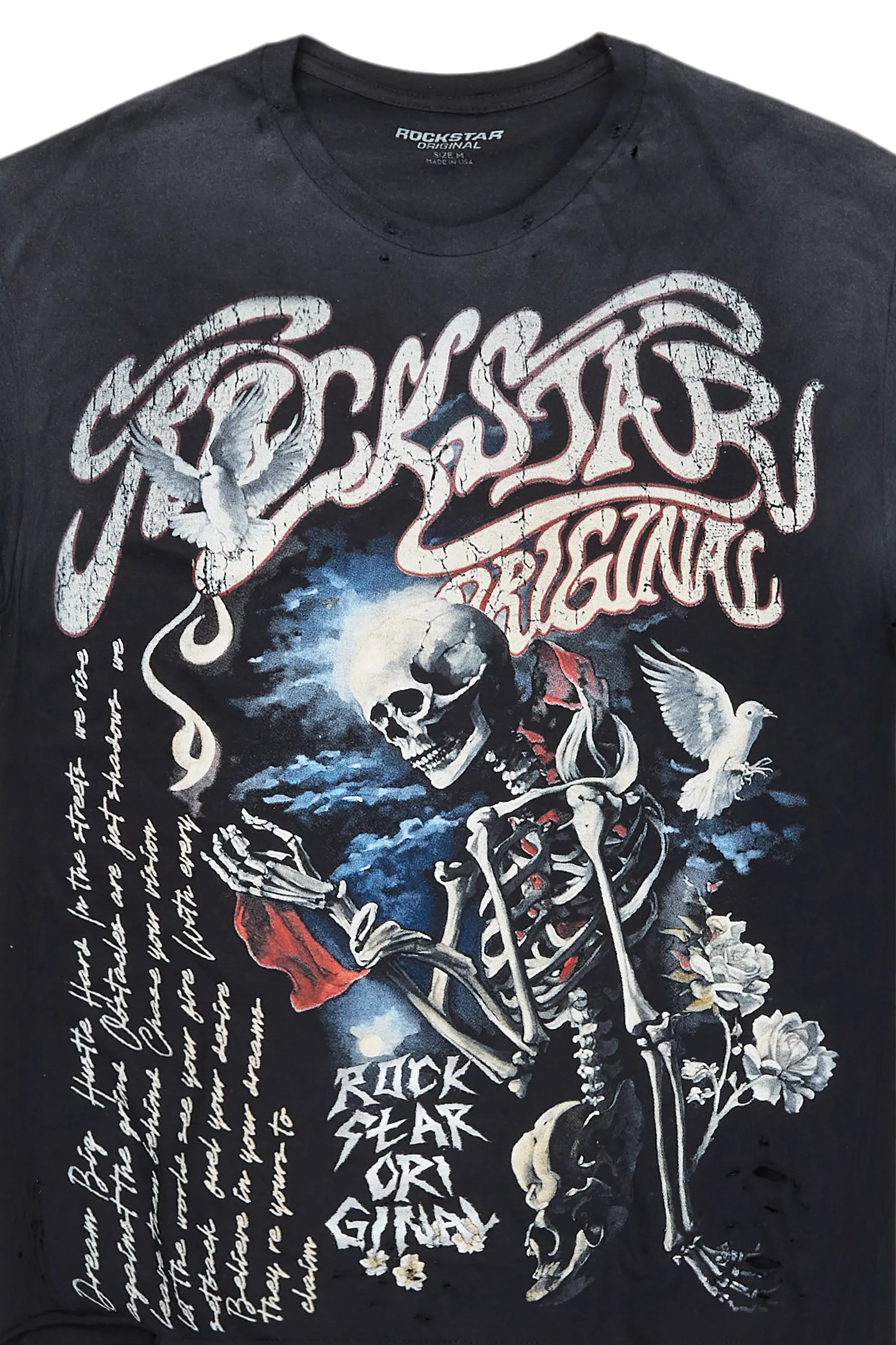 Danby Black/Red Graphic Oversized T-Shirt