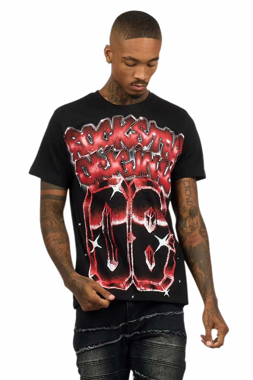 Jaceon Black/Red Graphic T-Shirt