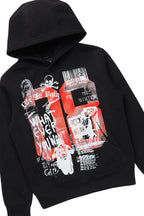 Boys Beau Black Hoodie/Stacked Flare Jean Set