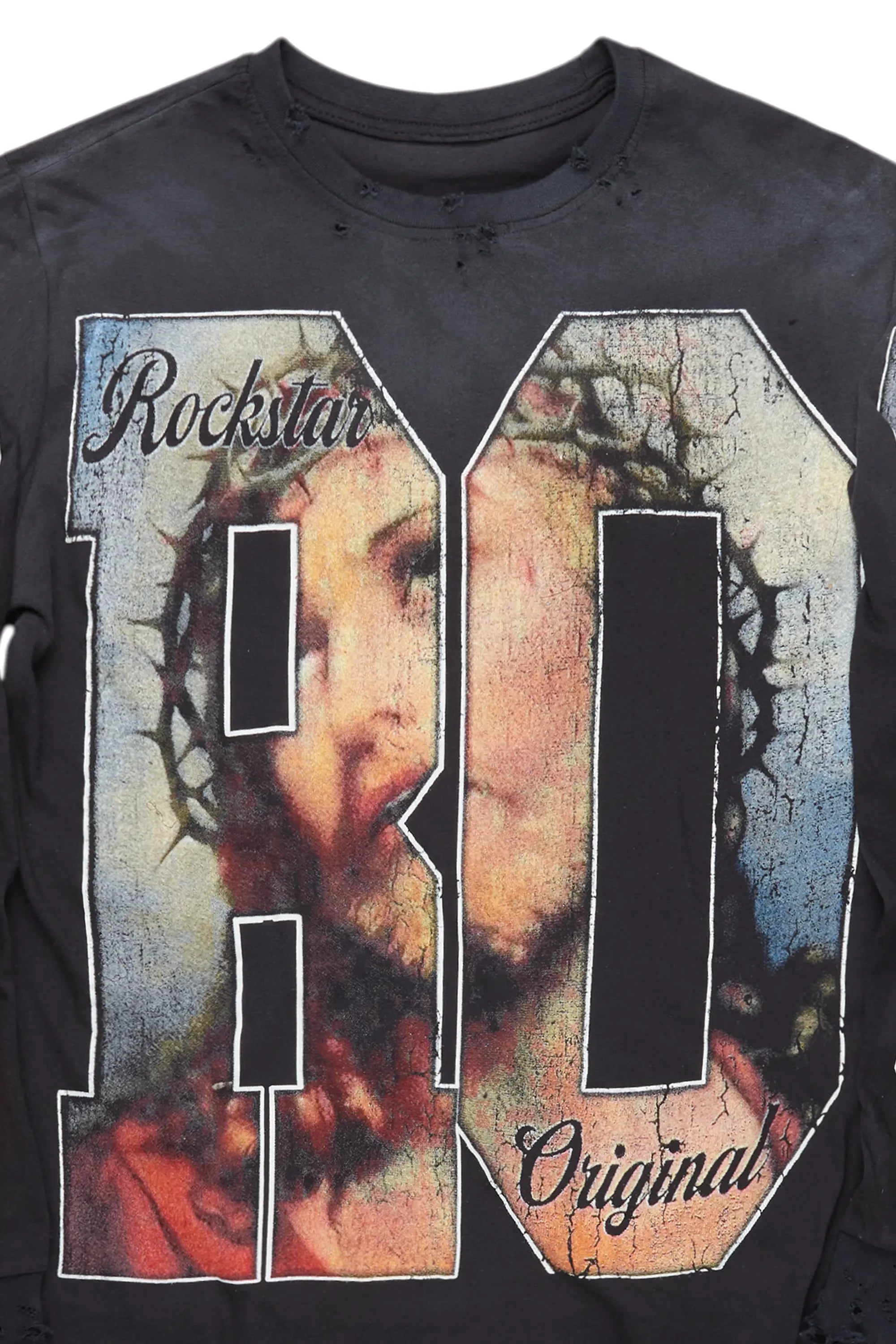 Lainer Black Long Sleeve Graphic T-Shirt