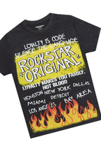 Boys Beno Black/Grey T-Shirt/Short Set