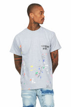 Pallas Grey Graphic Pocket T-Shirt