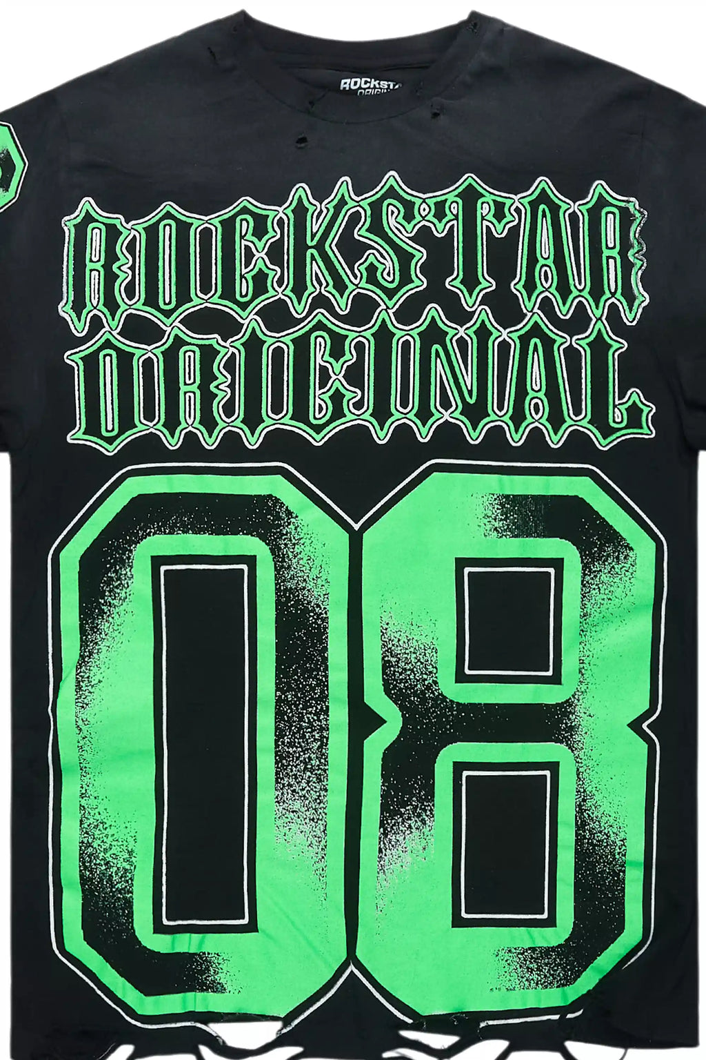 Alim Black/Green Oversized Graphic T-Shirt