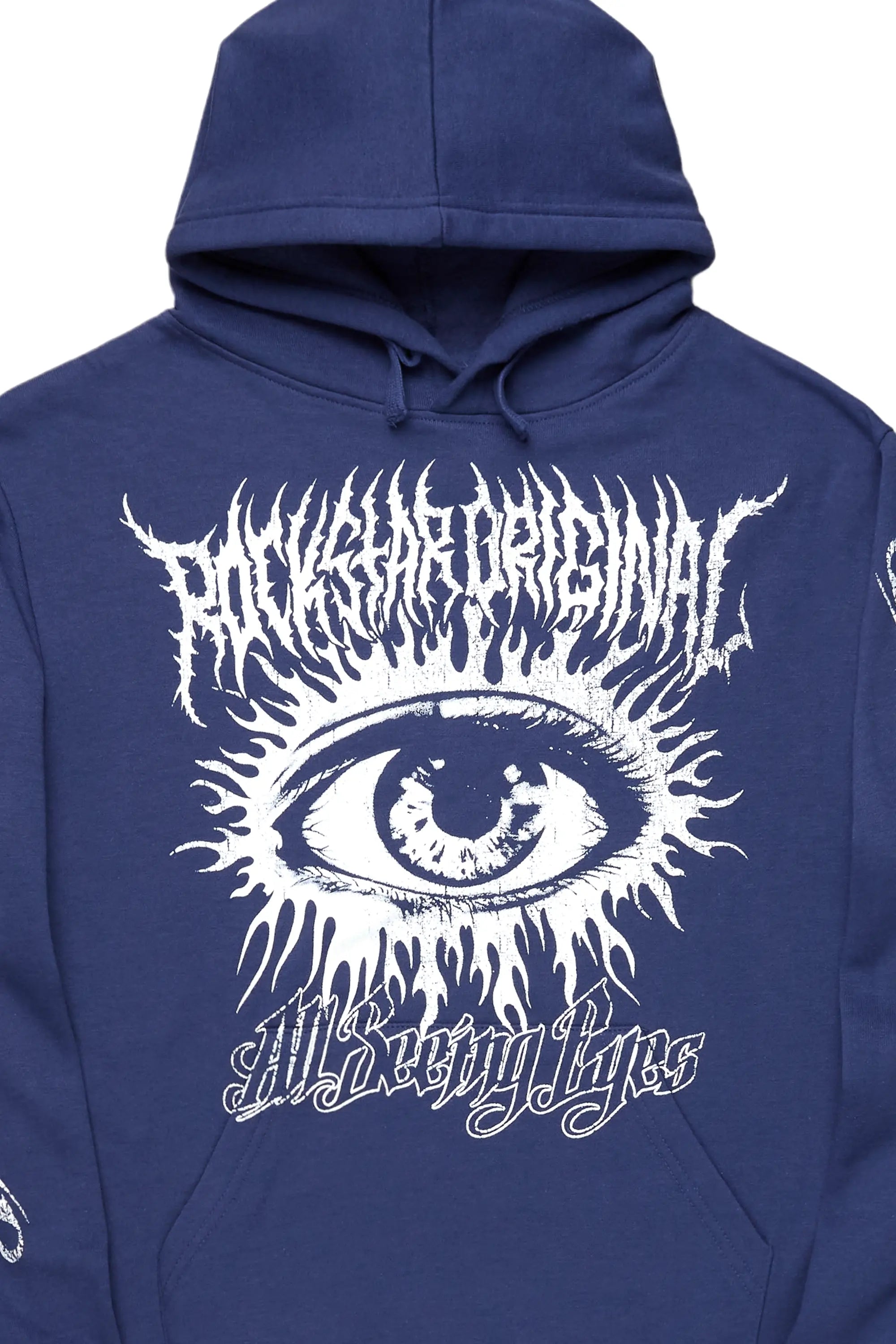 All Seeing Eyes Navy Graphic Hoodie