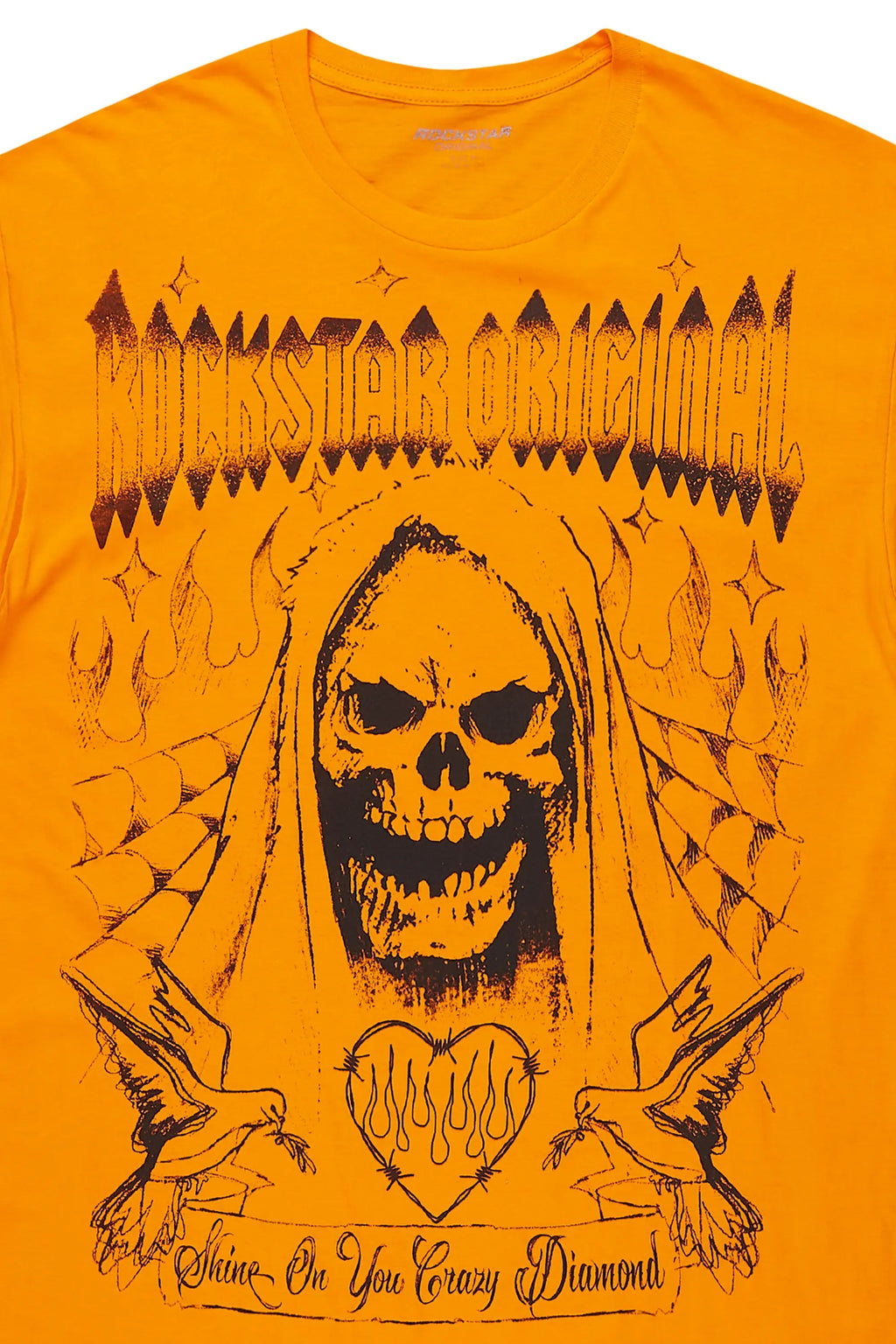 Evette Orange Oversized T-Shirt