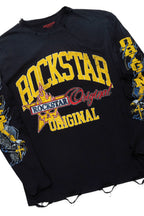 Eppy Black/Blue Long Sleeve T-Shirt/Stacked Flare Cargo Jean Bundle