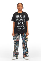 Boys Dalai Multi Stacked Tapestry Flare Jean