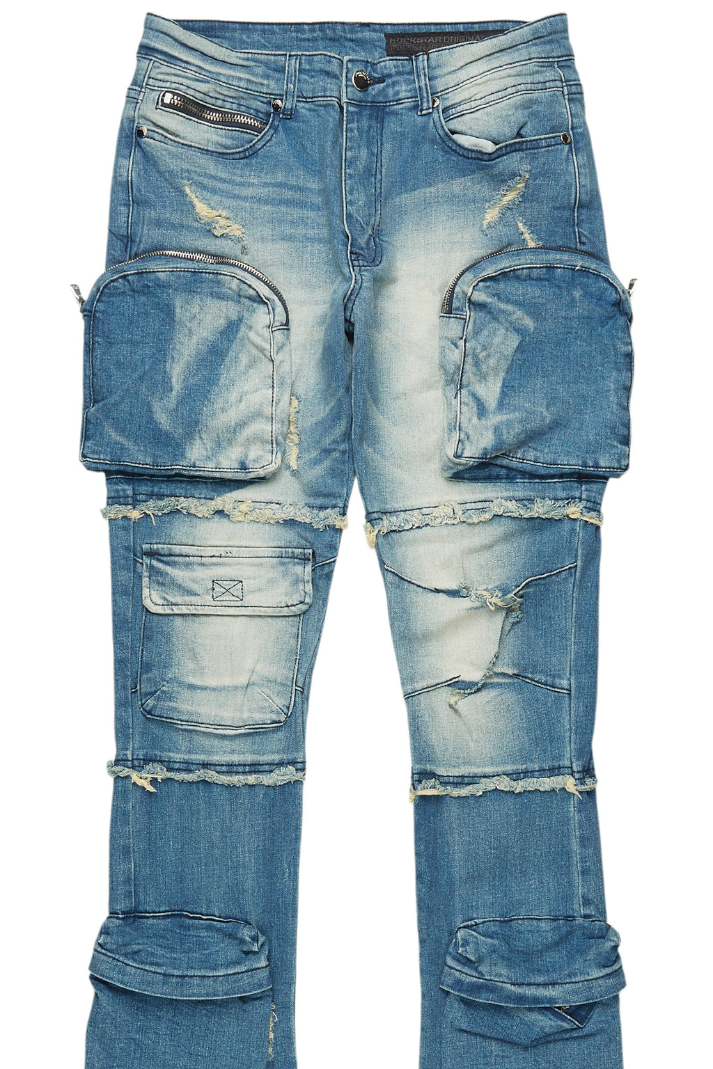 Shift Dirty Blue Stacked Flare Jean