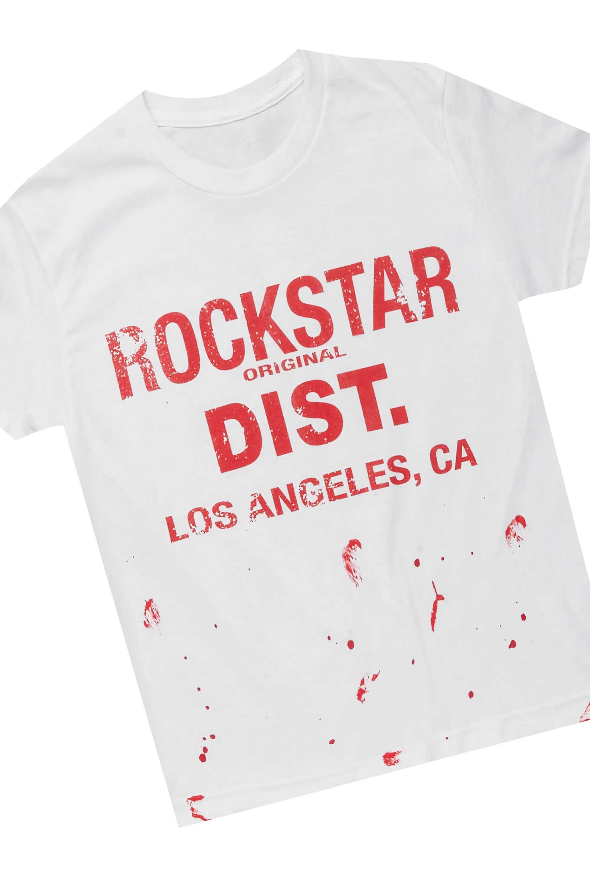 Boys Bowie Red/White T-Shirt Stacked Set