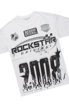 Amos White/Grey Graphic T-Shirt Short Set