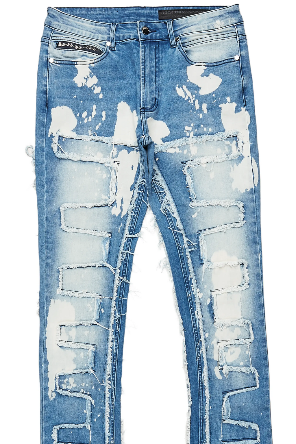 Laban Light Blue Bleach Stacked Flare Jean