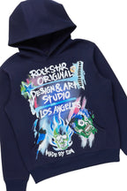 Boys Soweto Navy Hoodie/Stacked Flare Jean Set