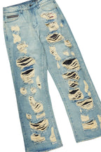 Boys Gabin Beige Hoodie/Baggy Fit Jean Set