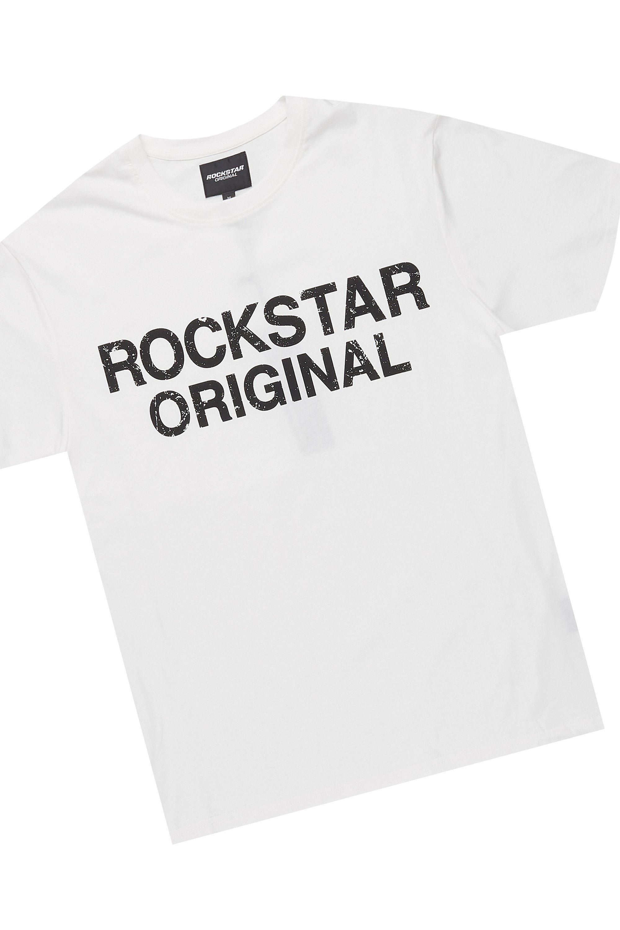 Deniska Heather Grey T-Shirt/Baggy Stacked Flare Track Set