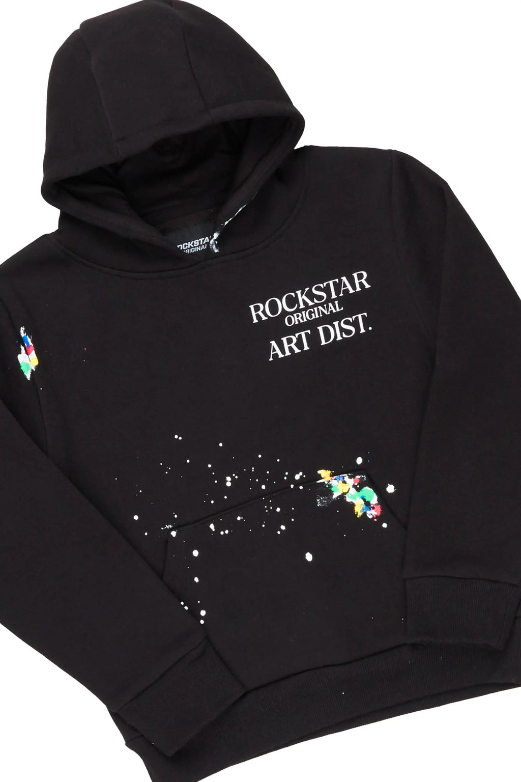 Girls Artie Black/Red Hoodie Stacked Flare Track Set