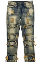 Vasco Tint Dark Wash Blue Stacked Flare Jean