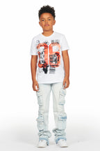 Boys Beau White Graphic T-Shirt