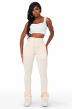 Savannah Beige Super Stacked Track Pant